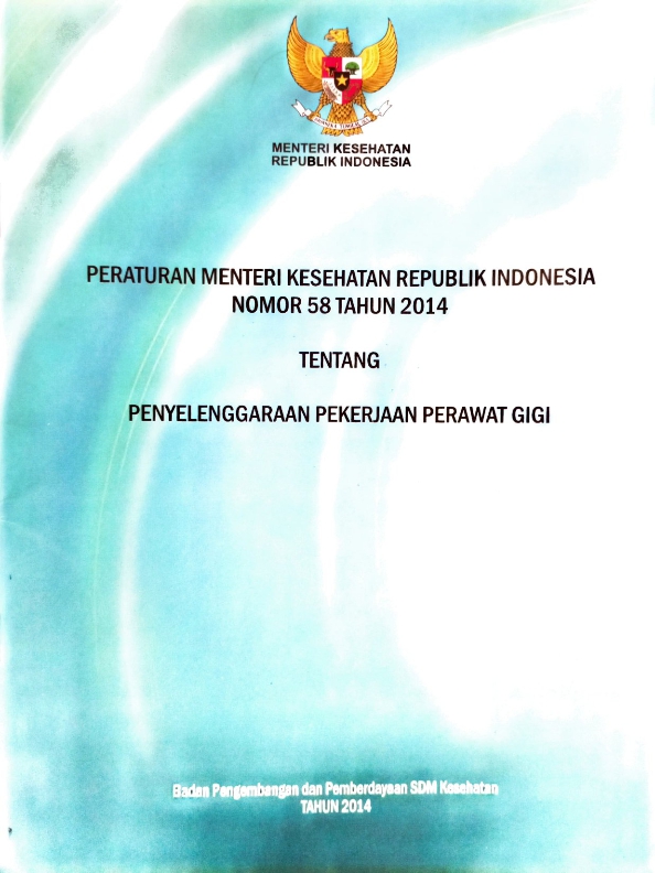 Peraturan Menteri Kesehatan Republik Indonesia Nomor 58 Tahun 2014 ...